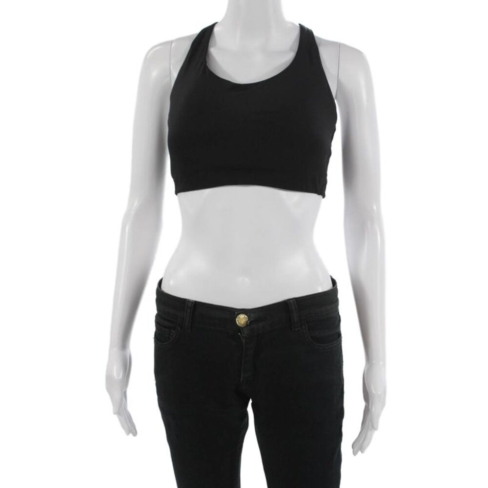 Lululemon Womens Cross Strap Back Sports Bra Black Size 34 DD